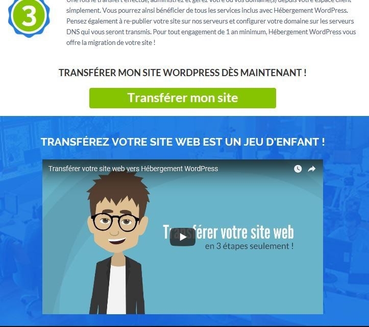 transfert site wordpress vers hebergementwordpress.fr